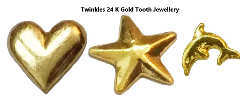 Dental Jewelry, Sawroski 24 carrot gold Tooth Jewelry